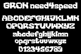 GRON Need4speed Font